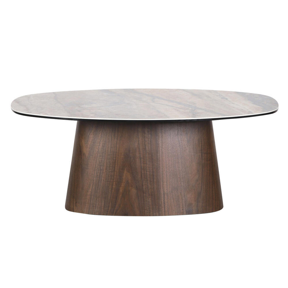 Danish Couchtisch – Keramik Onyx / Walnussfurnier
