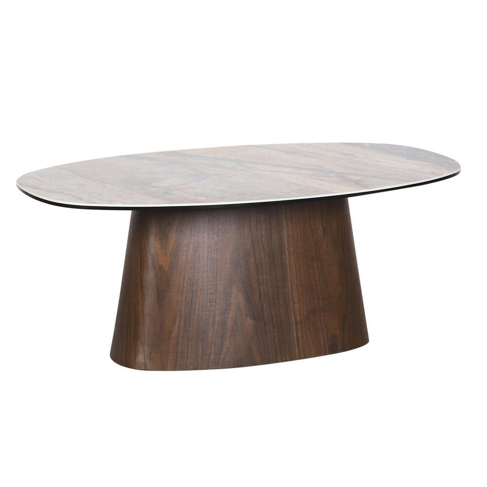 Danish Couchtisch – Keramik Onyx / Walnussfurnier