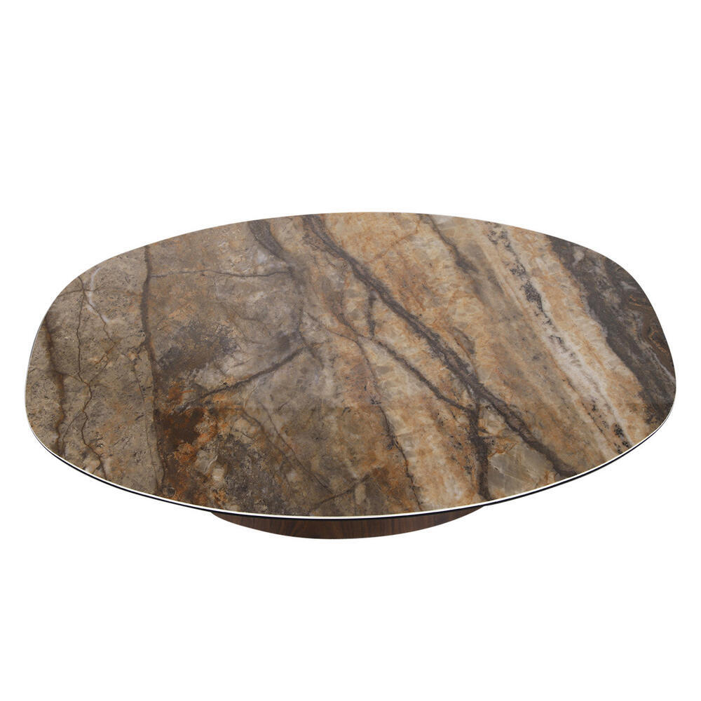 Danish Couchtisch – Keramik Onyx / Walnussfurnier