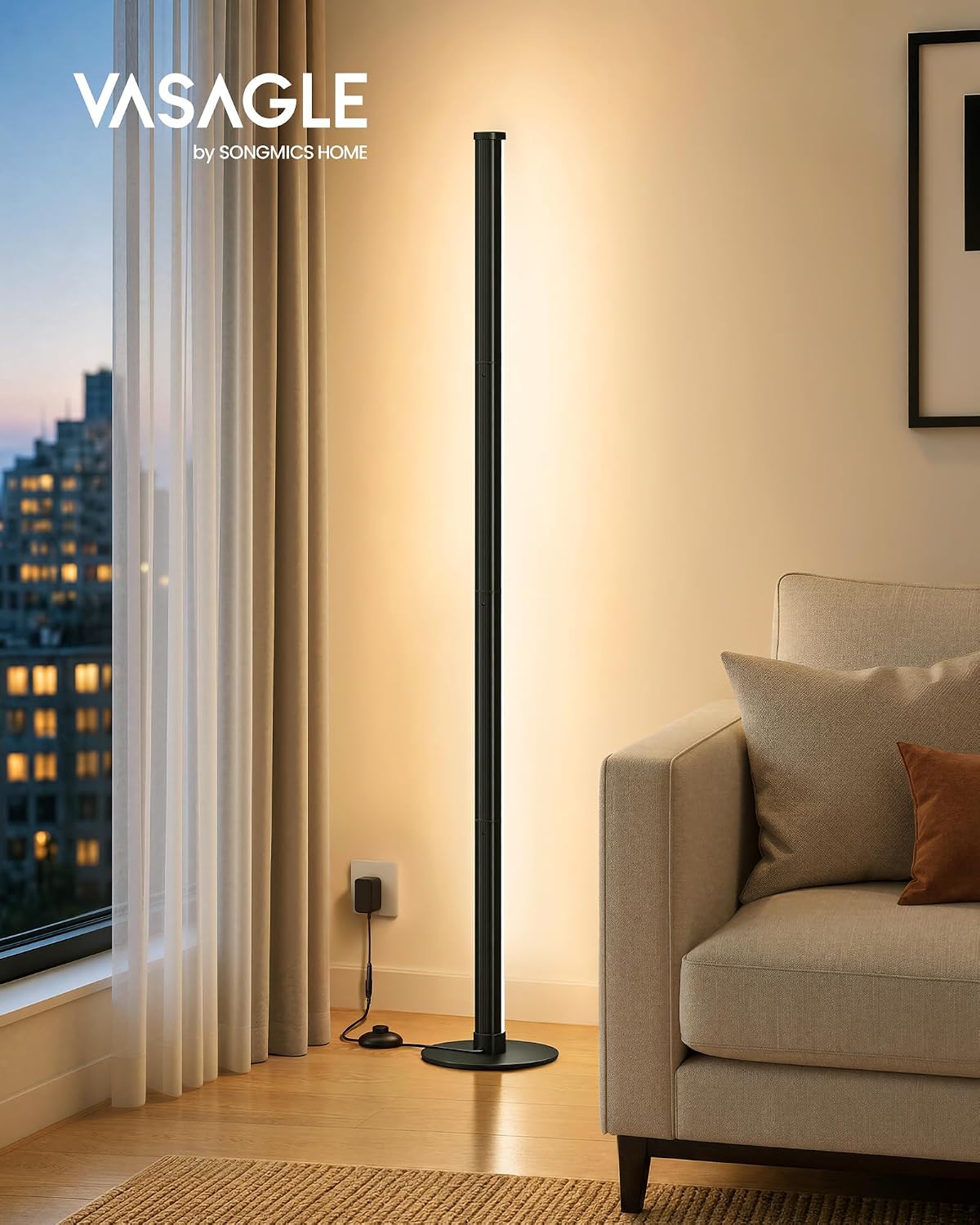 LED-Stehlampe dimmbar – indirektes Stimmungslicht 1200 Lumen – minimalistisches Design