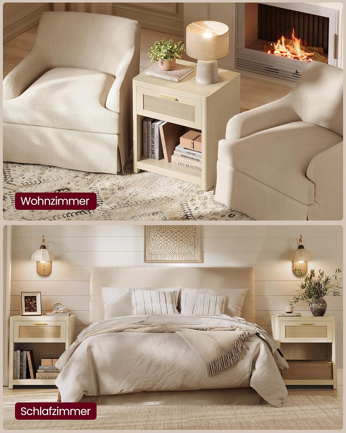 Nachttisch im Wohnzimmer und Schlafzimmer