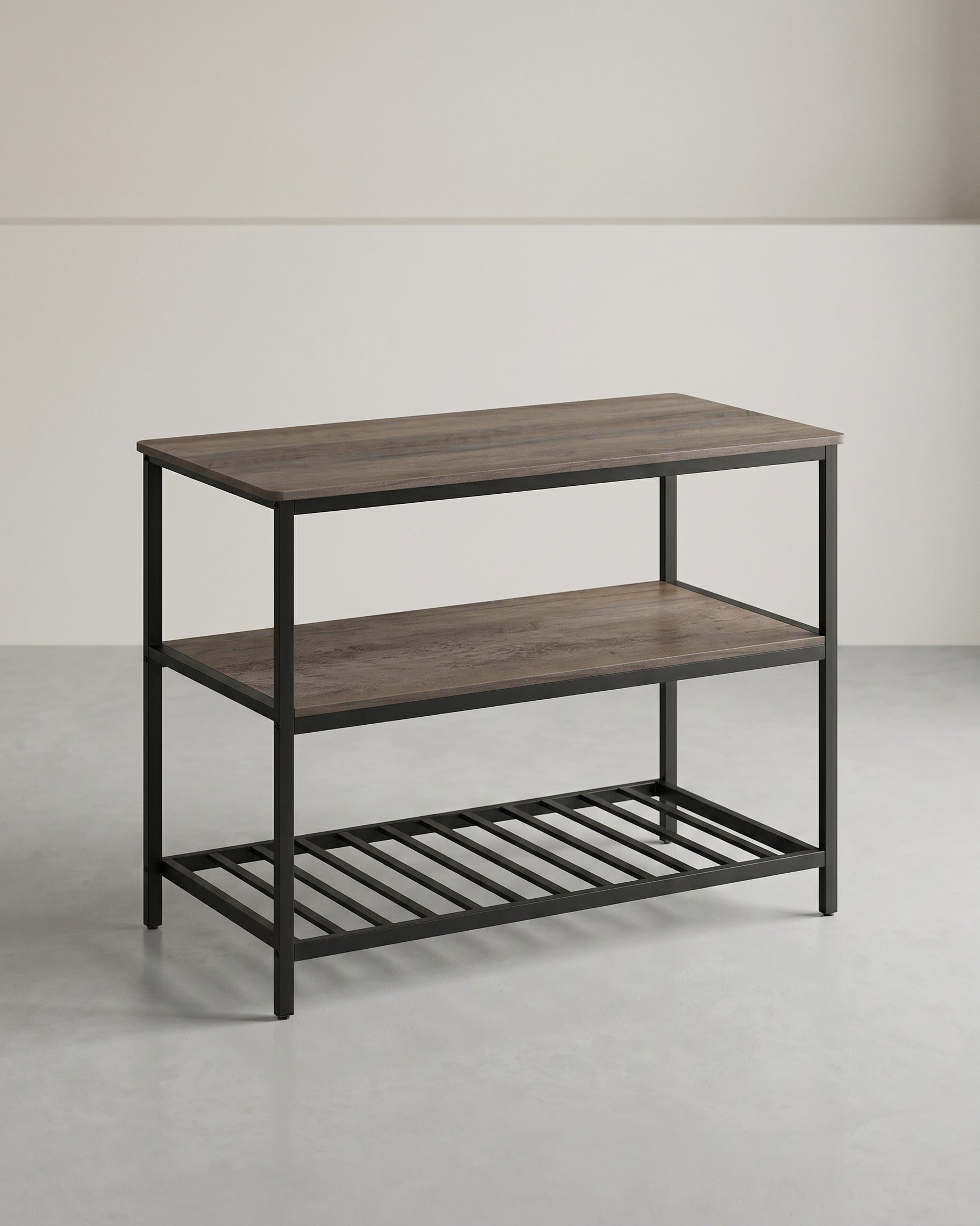 Küchenschrank – 3-stöckiges Gewürzregal – Stahlrahmen – 60 x 120 x 90 cm – Industrial-Stil