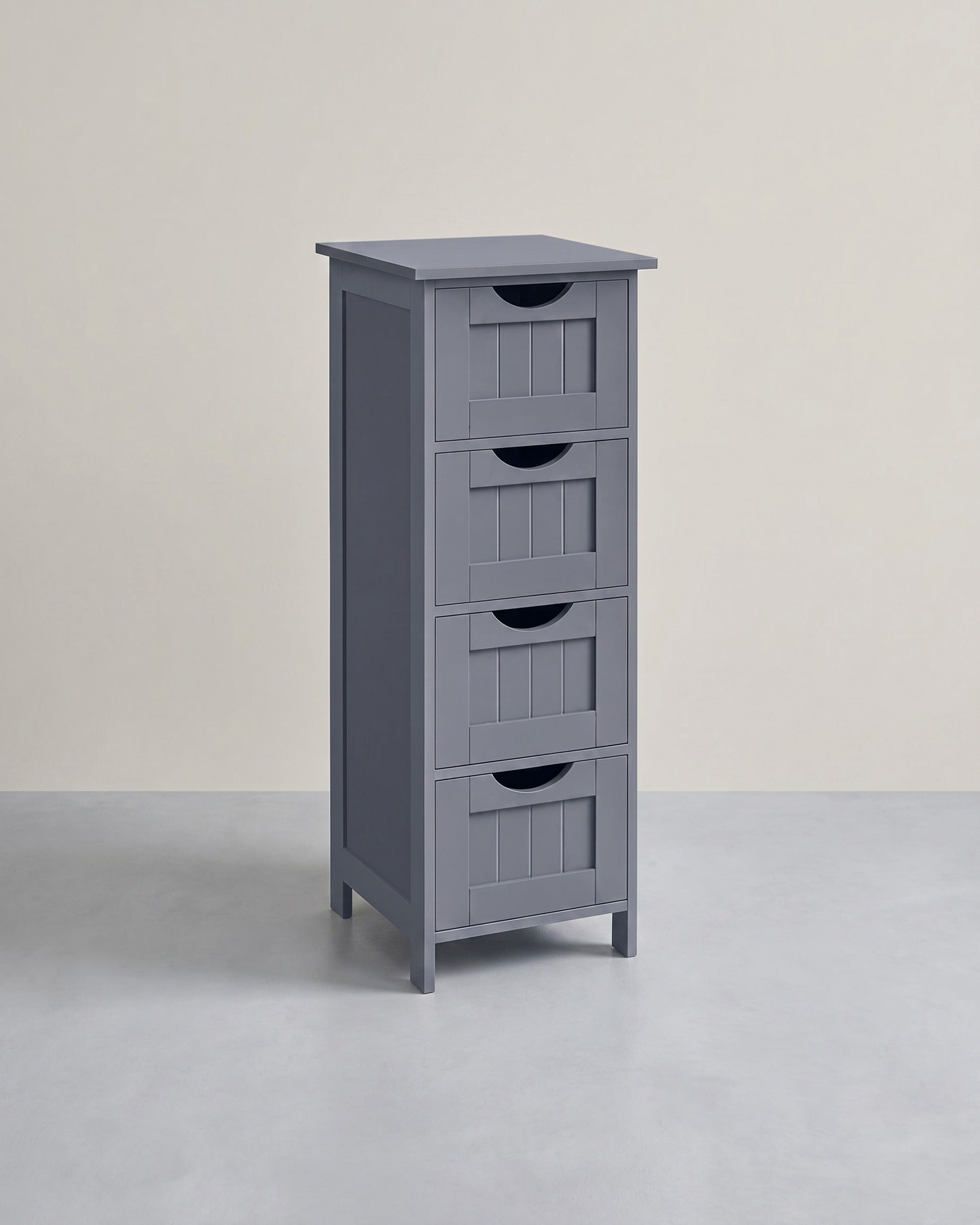 Badezimmerschrank mit 3 oder 4 Schubladen – Kompakt und funktional – Grau