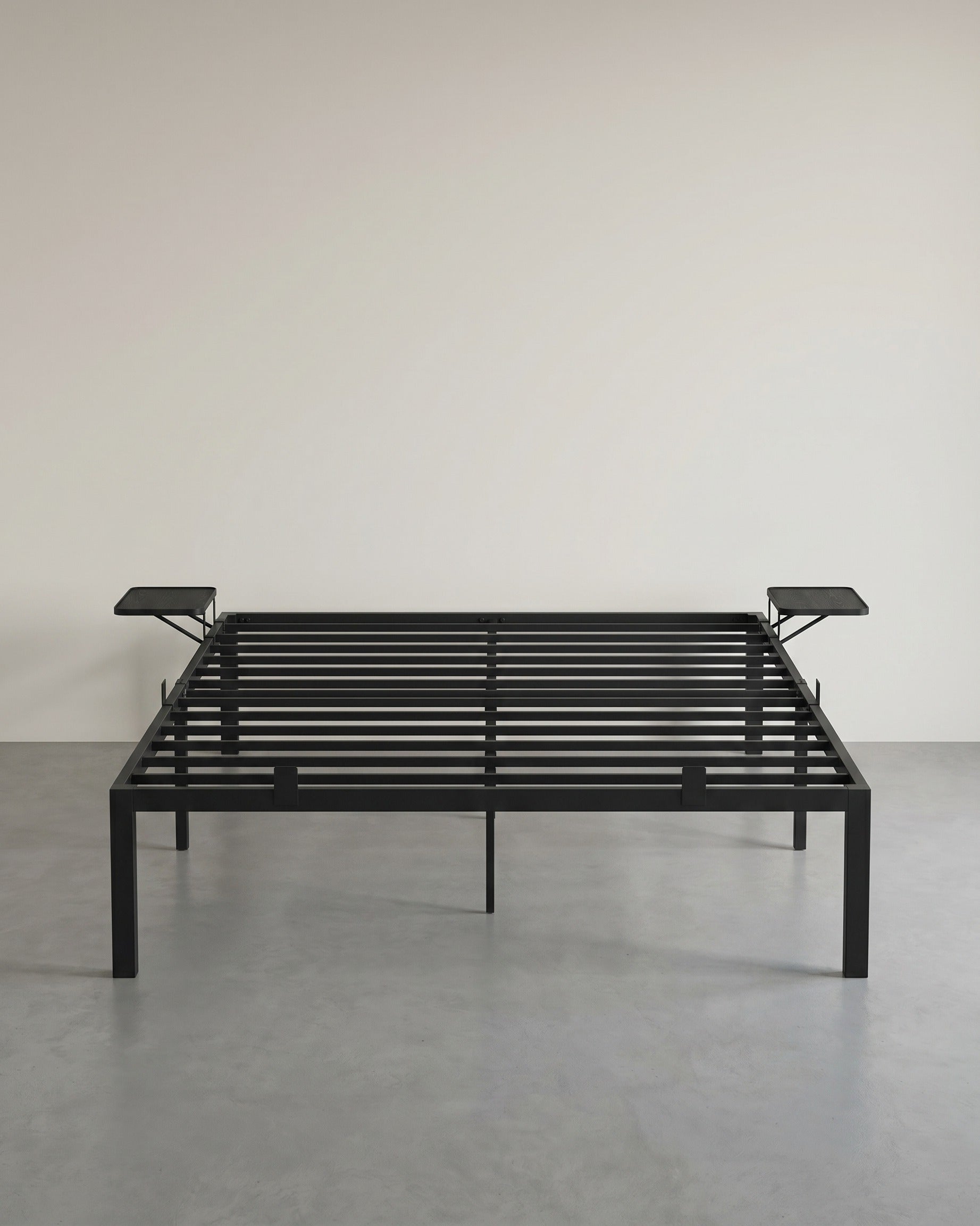 Metallbettgestell mit Tischen – 4 Größen – Stabil & Robust – Belastbarkeit bis zu 454 kg – 160 x 200 cm