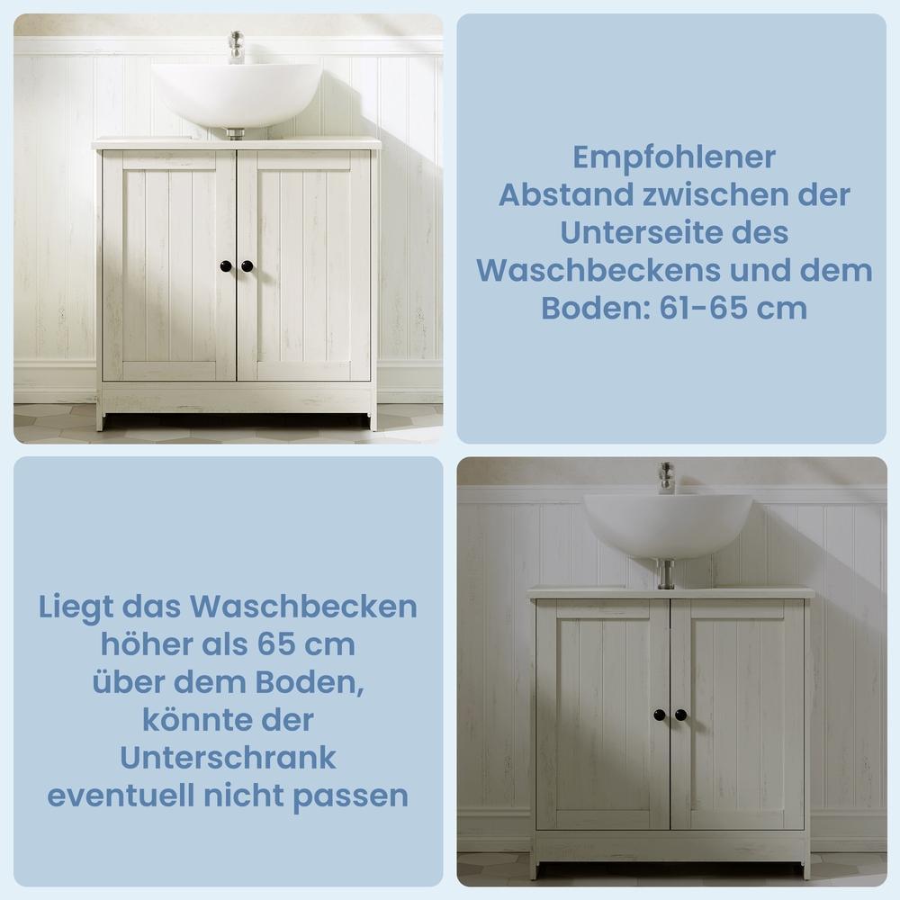 Waschtischunterschrank - Schnelle Montage Ohne Werkzeug - Für Badezimmer
