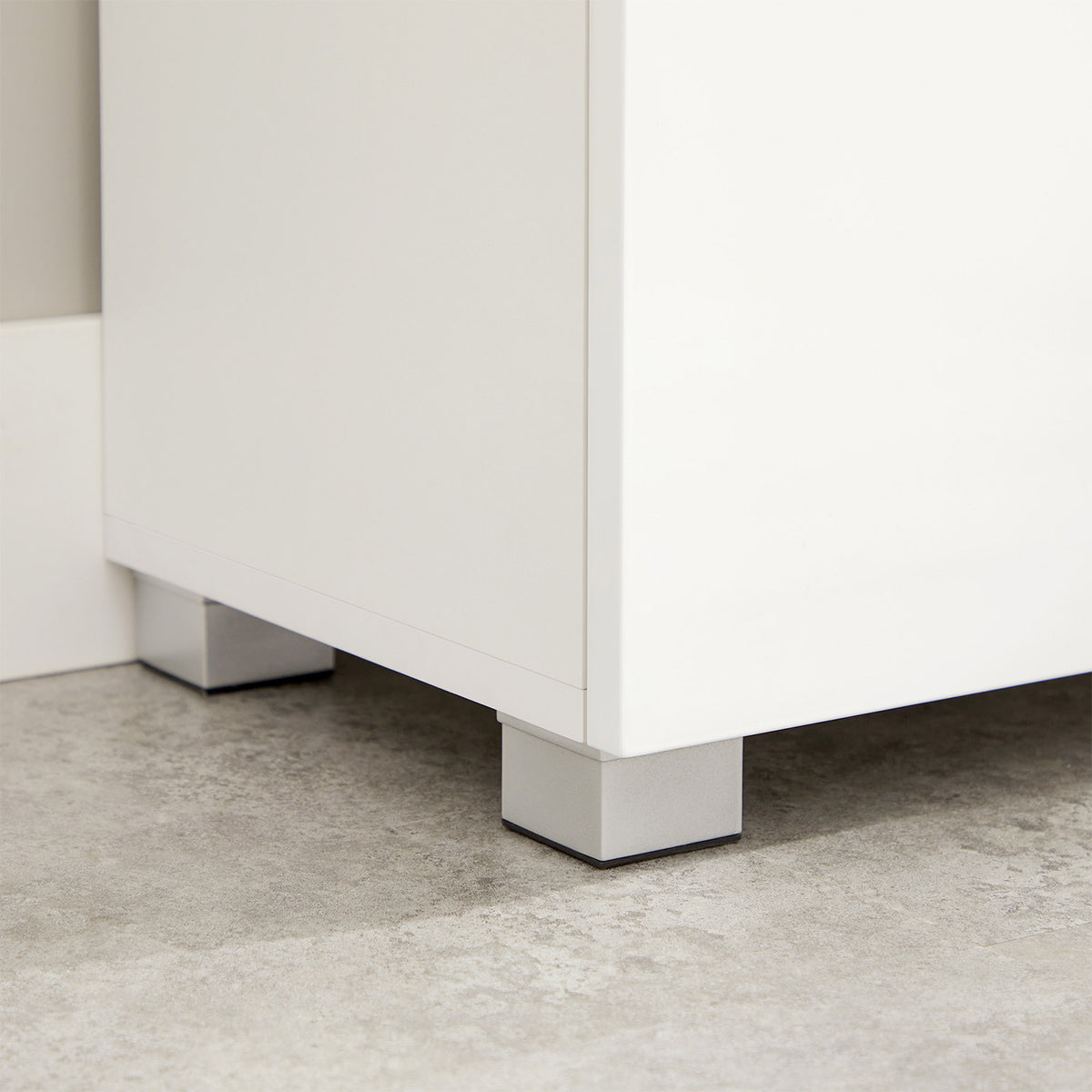 Badezimmerschrank mit Stauraum - Moderner Seitenschrank - 60x80x30 cm - Weiß