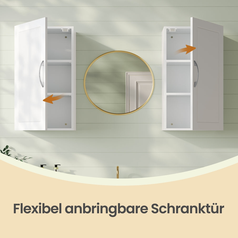 Hängeschrank Für Badezimmer - Mit Verstellbaren Böden - Schmal Und Kompakt