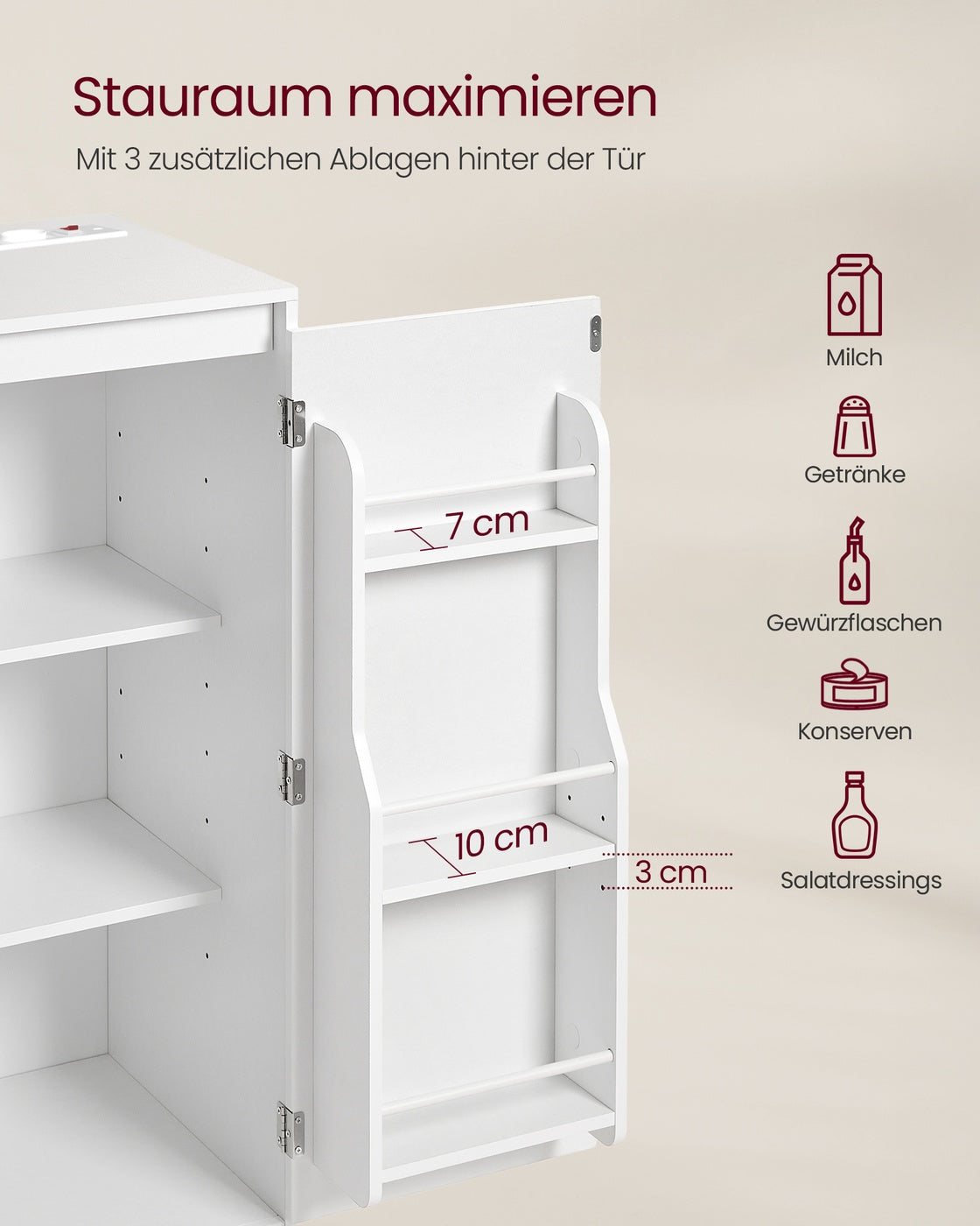Küchenschrank - Mit Arbeitsplatte - Vielseitiger Stauraum