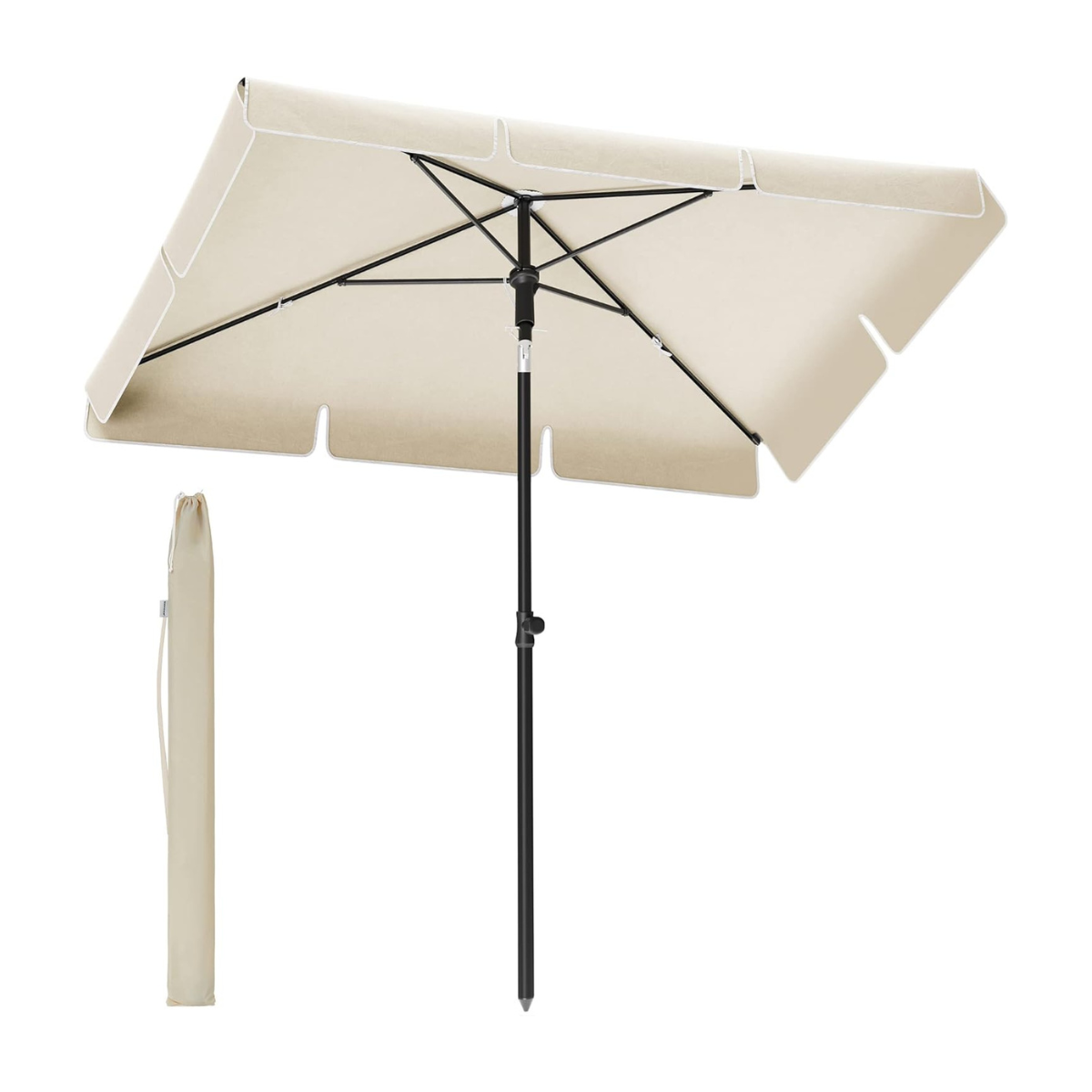 Rechteckiger Sonnenschirm – Neigbar – Höhenverstellbar – UV-Schutz bis zu UPF 50+