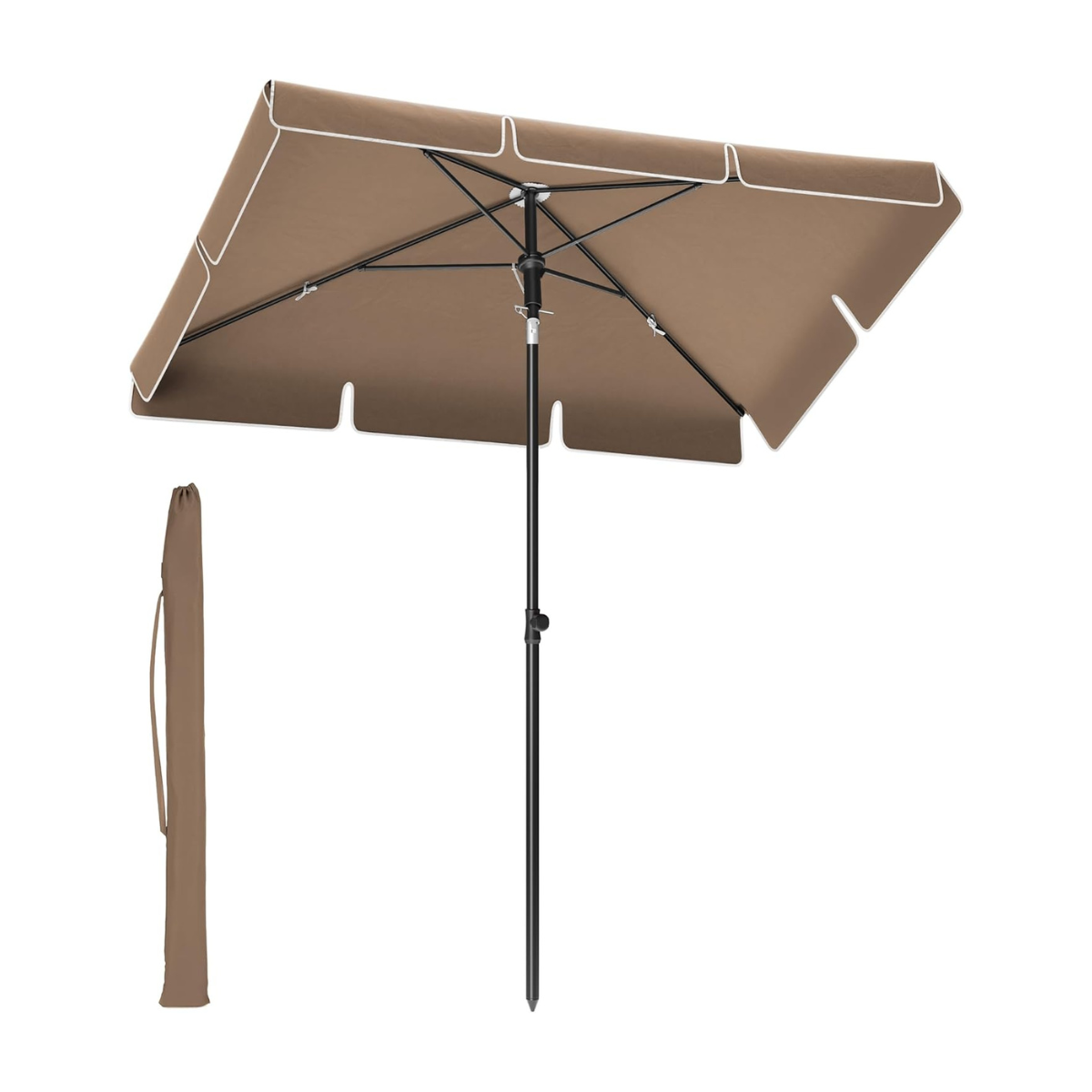 Rechteckiger Sonnenschirm – Neigbar – Höhenverstellbar – UV-Schutz bis zu UPF 50+