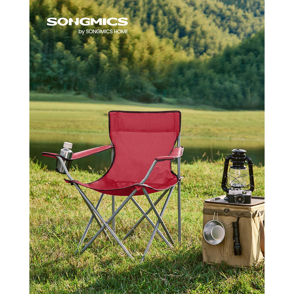Klappbares Campingstuhl-Set – Leichtgewicht – Mit Getränkehalter und Tragetasche