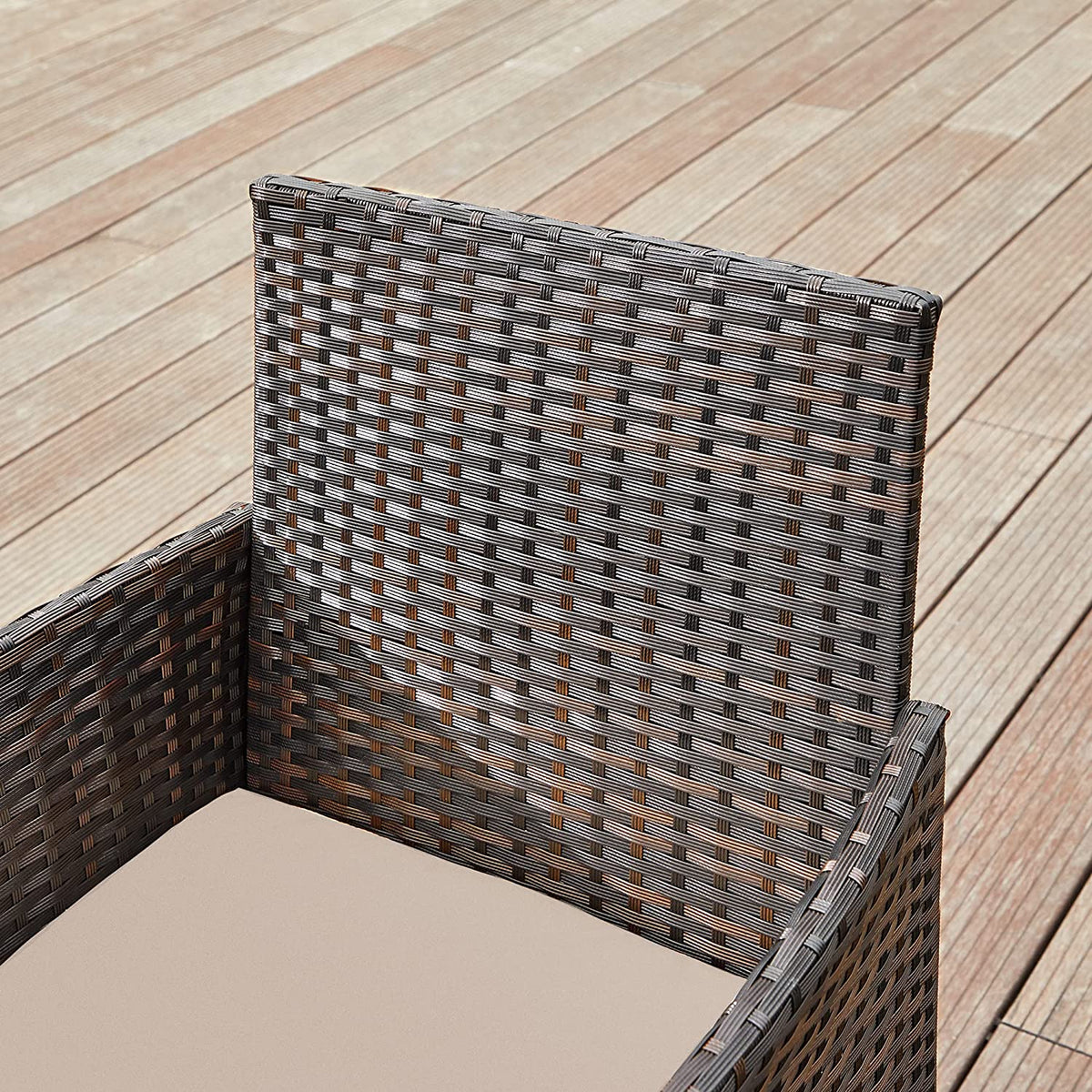 Rattanoptik Gartenset - Balkonset - Gartenstühle mit Tisch