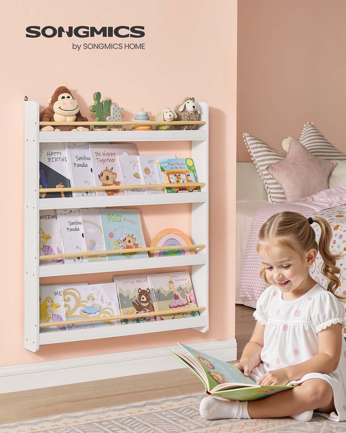 Kinder Bücherregal - 4 Ebenen - Für Kinderzimmer Und Spielzimmer