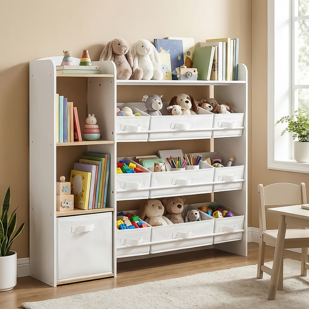 Kinderschrank Mit Offenen Fächern Und Boxen - Montessori-Regal - Für Spielzeug