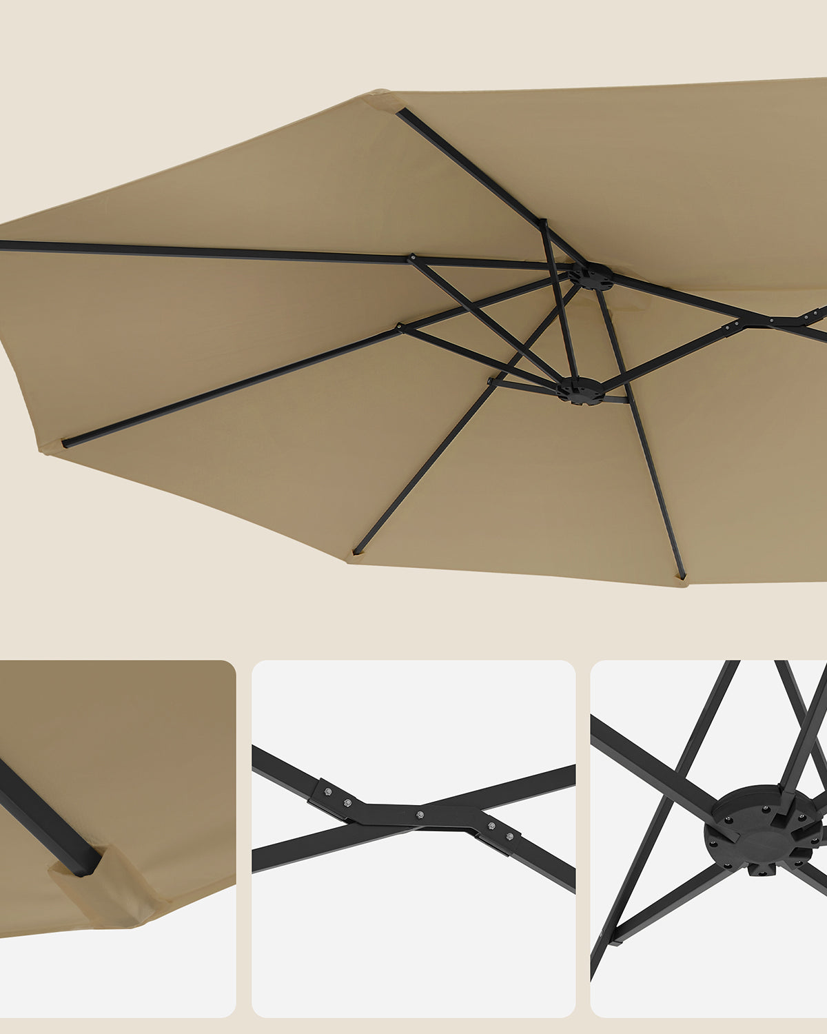 Doppelsonnenschirm 460 x 270 cm – Extra groß mit UV-Schutz und Kurbel