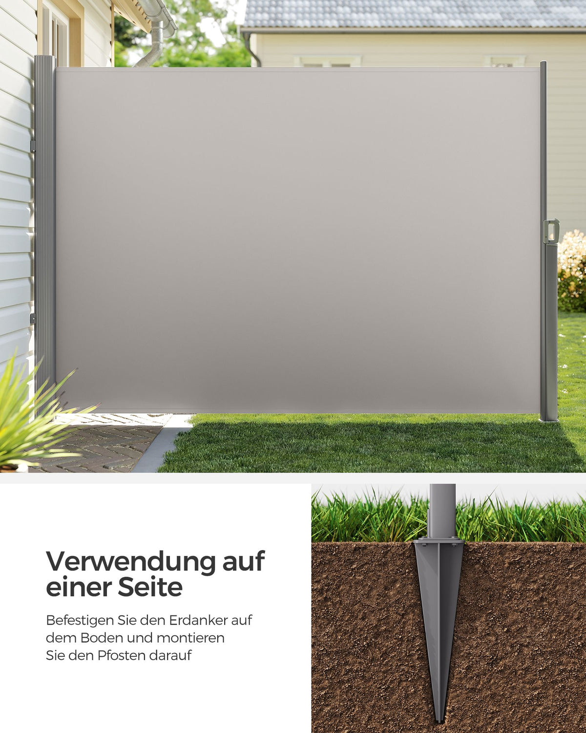 Bodenanker für Gartensichtschutzwände – Sichere Montage auf unbefestigten Flächen