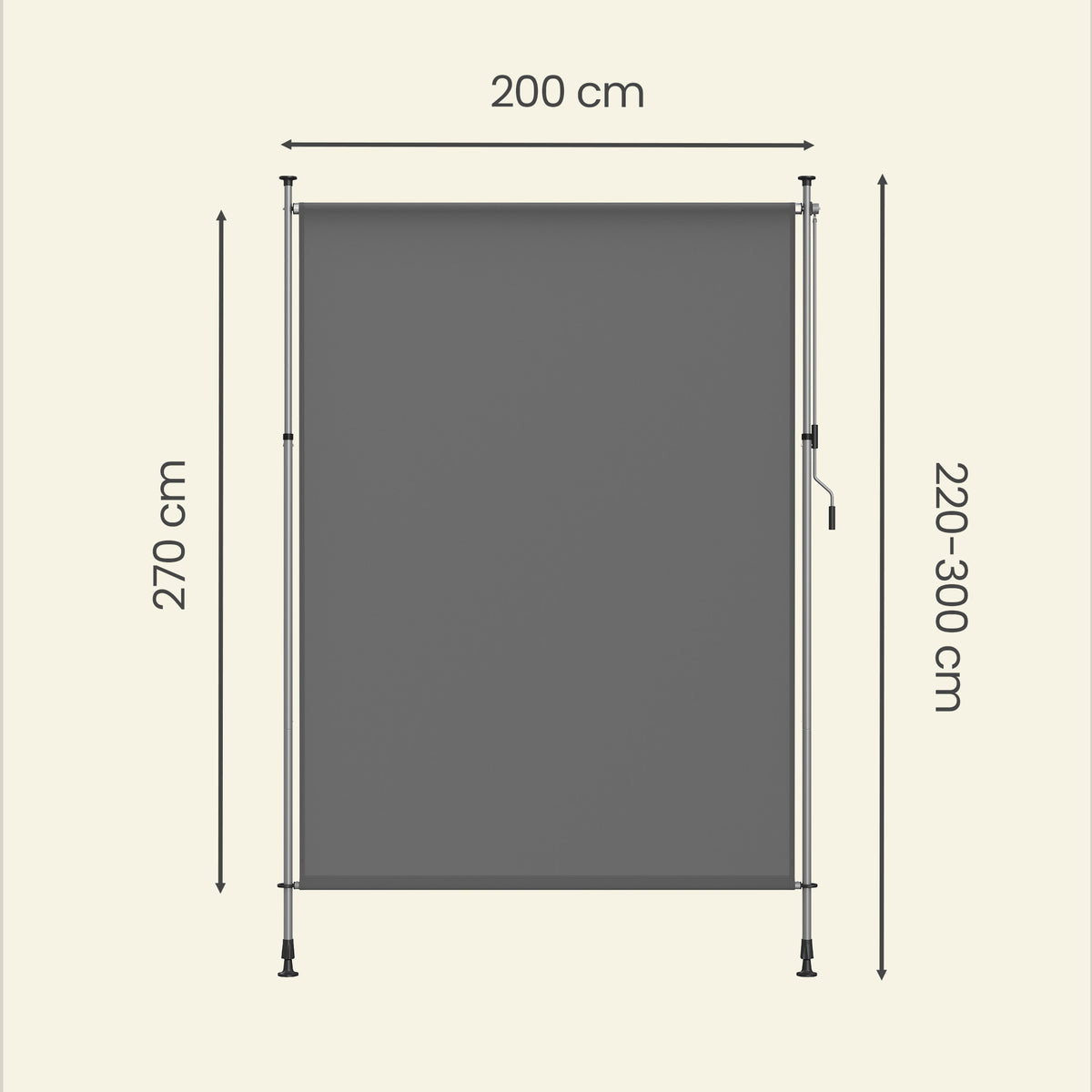 Verstellbare Senkrechtmarkise - Sicht- & Sonnenschutz