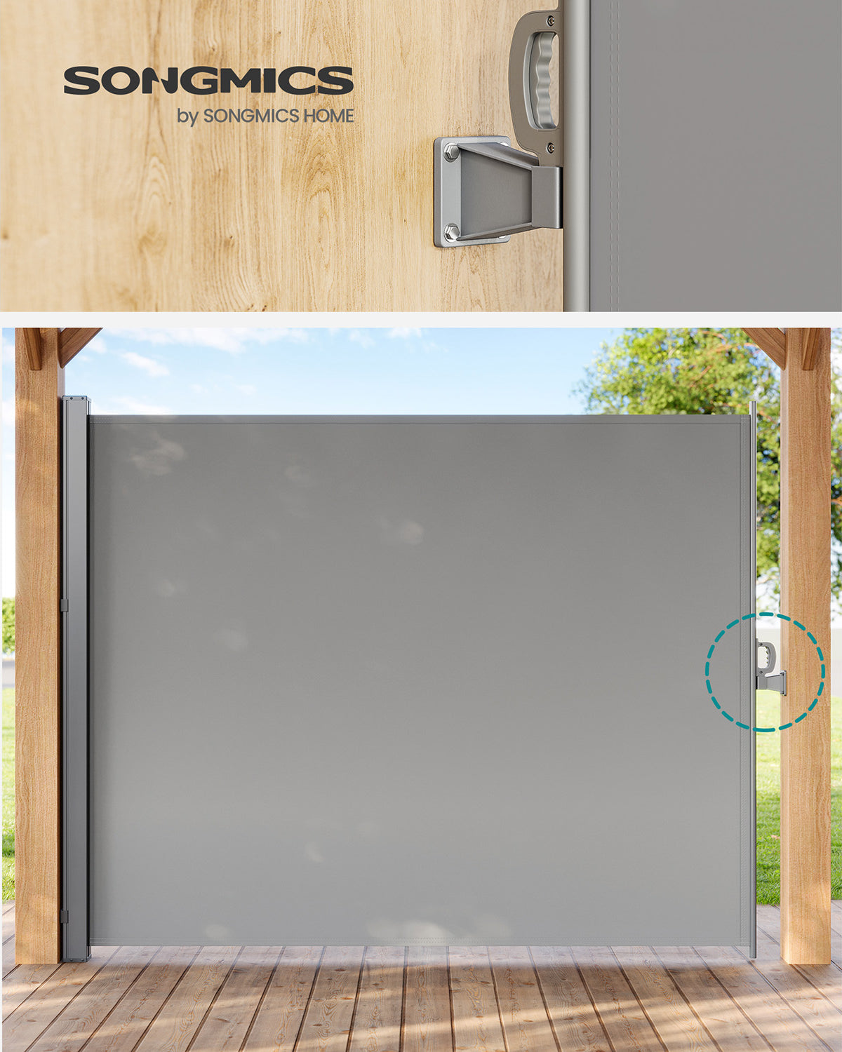 Wandhalterung für Gartensichtschutz - Flexible Wandmontage