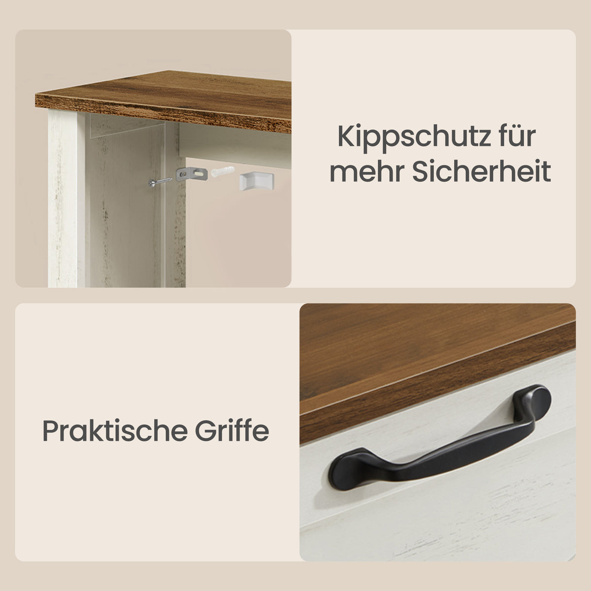 Schuhschrank Mit 4 Klappfächern - Schmal Und Freistehend - Für Flur Und Eingangsbereich