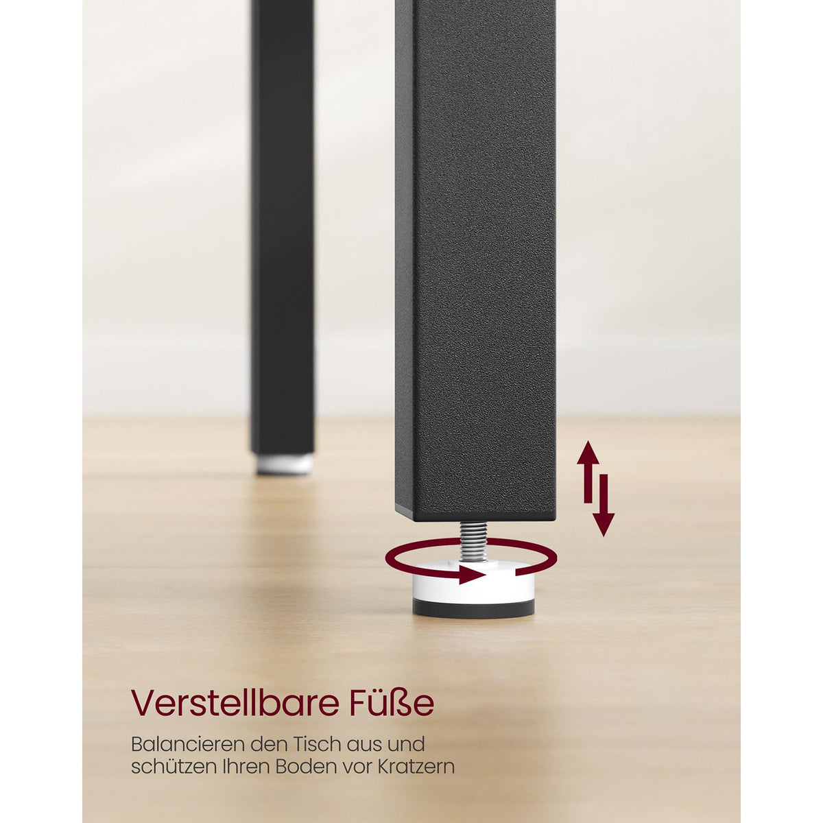 Esstisch Industriell 110 cm – Für 4 Personen – Holzoptik Mit Schwarzem Stahlrahmen – Bis 120 kg