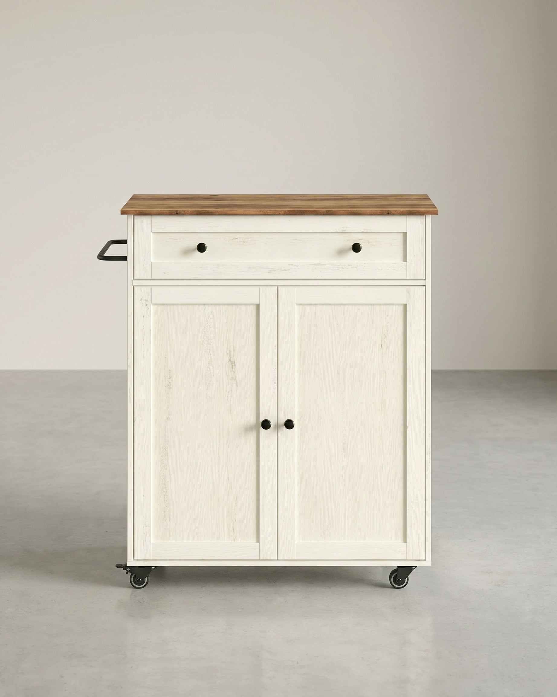 Küchenwagen Mit Schrank Und Schublade - Fahrbar Im Landhausstil - Für Die Küche