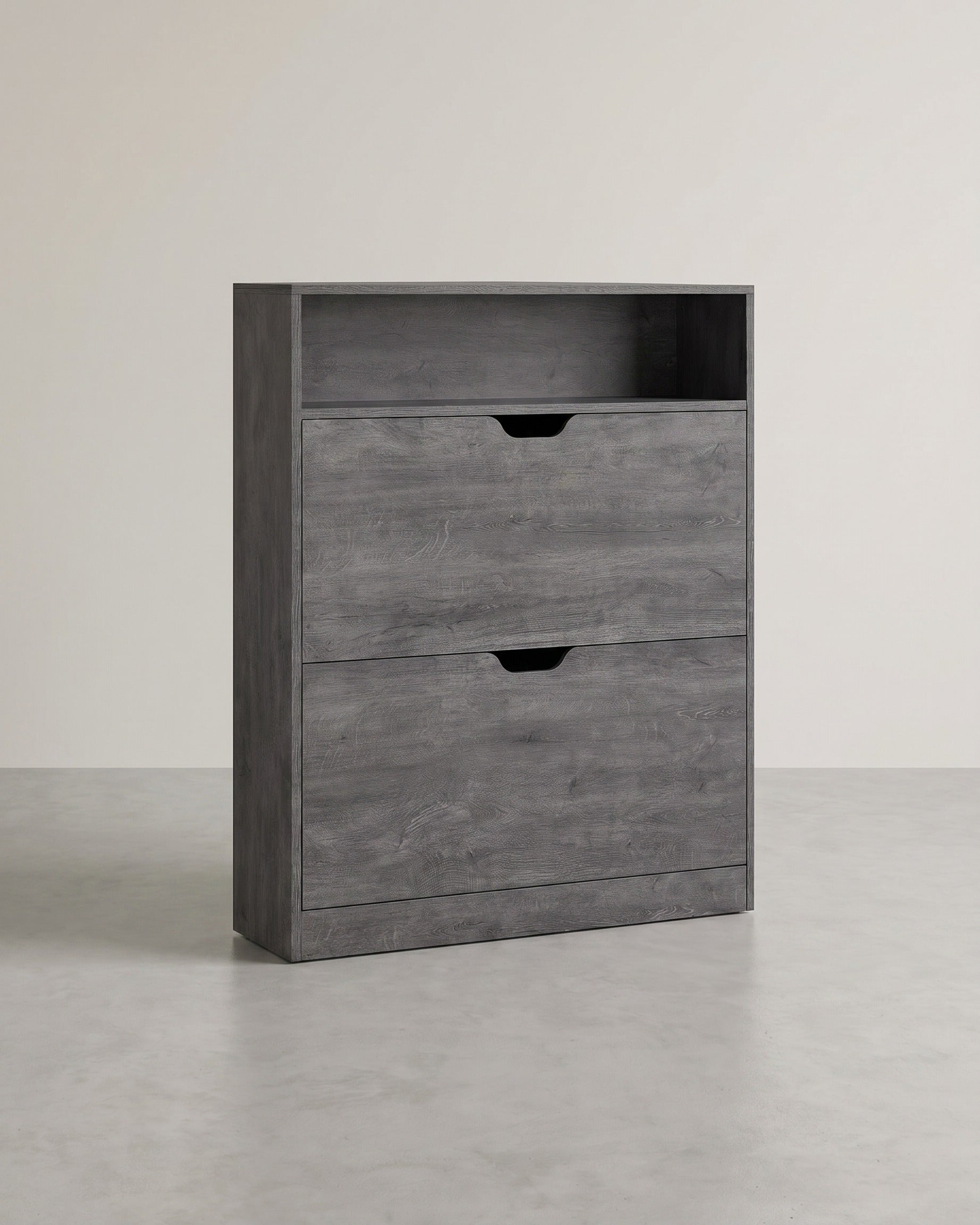 Moderner Schuhschrank mit variabler Einteilung und extra Stauraum – Grau