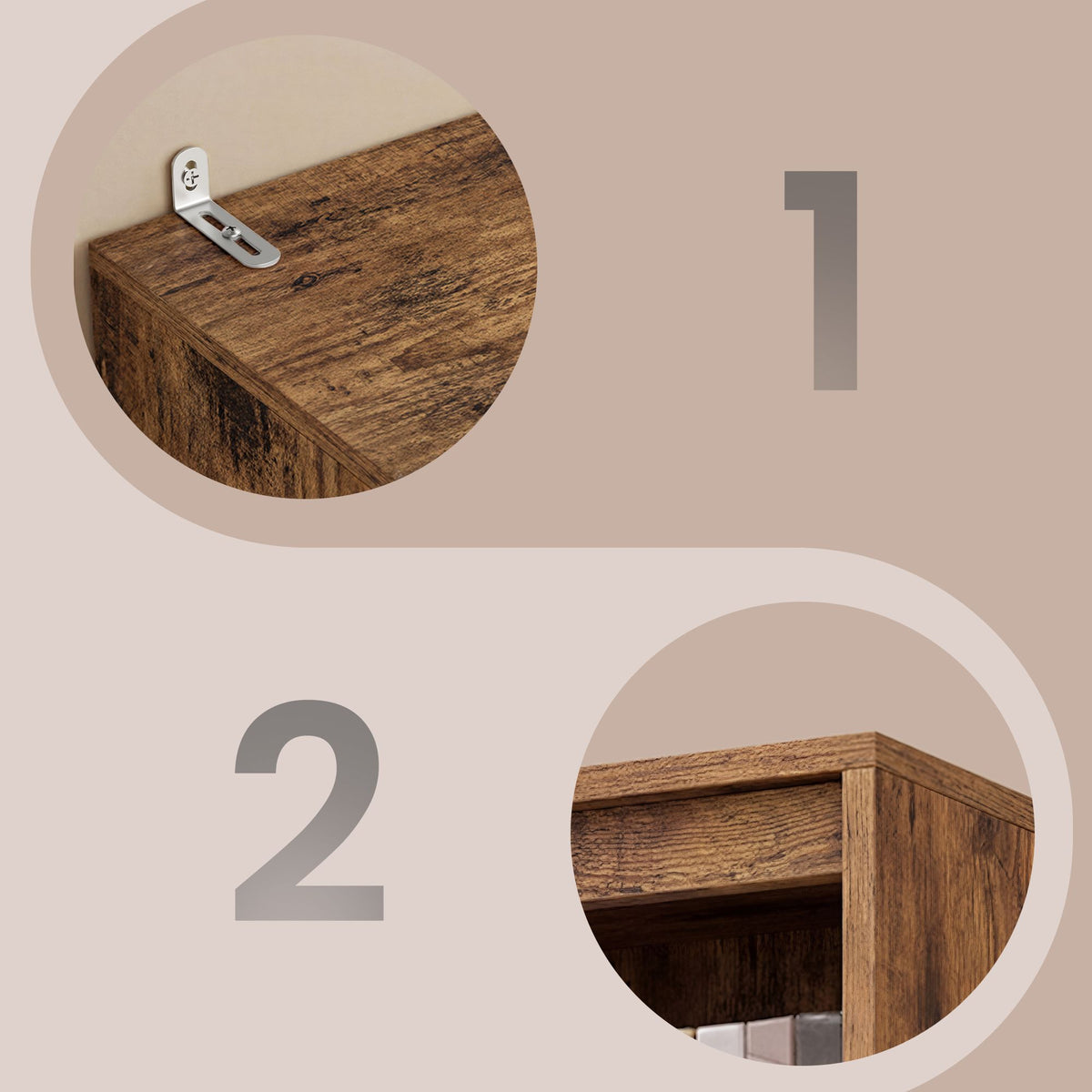 Bücherregal Mit Verstellbaren Böden Und 3 Schubladen - Hoher Schrank - Für Wohnzimmer