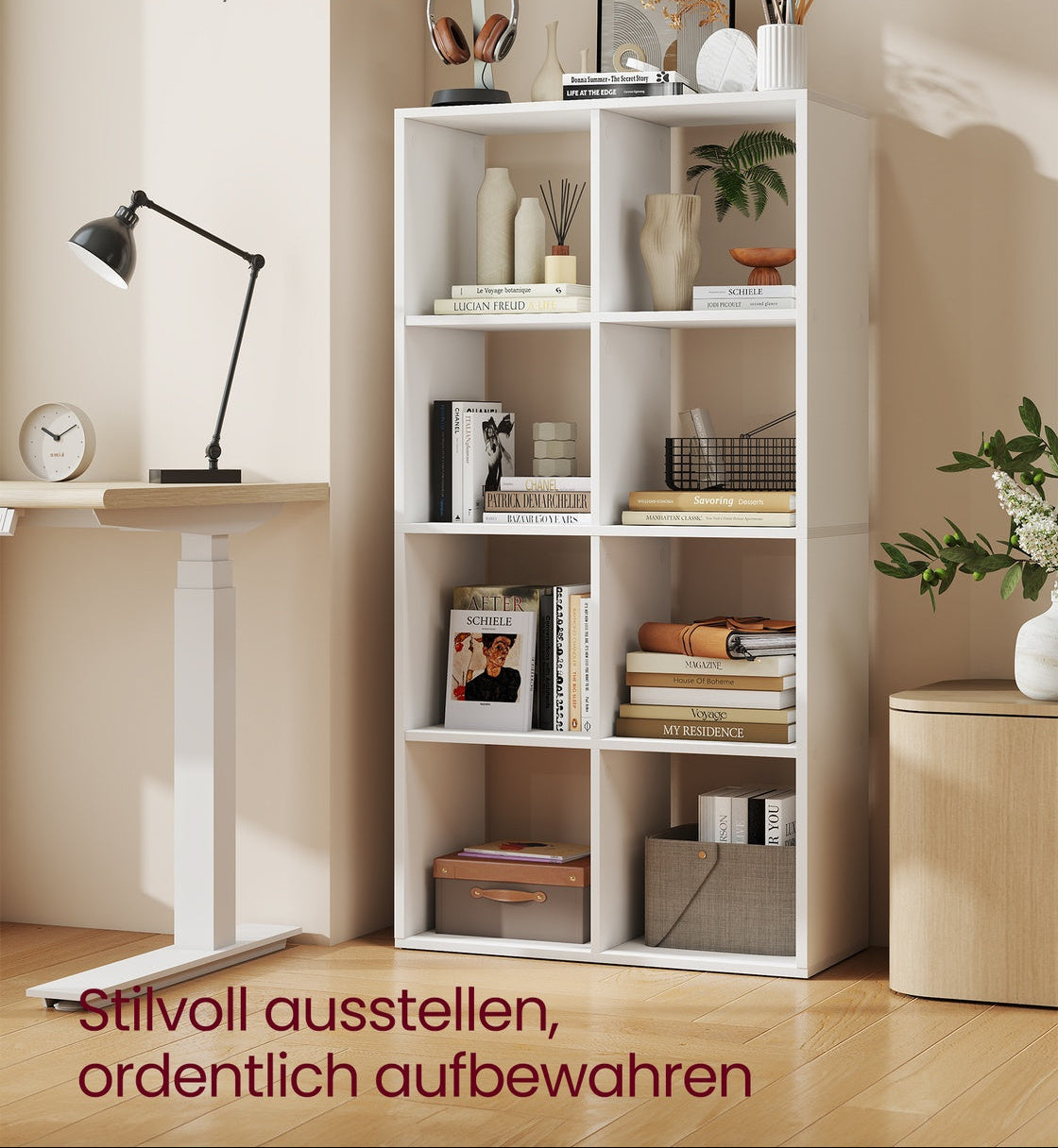 Offenes Bücherregal Mit 4 Ebenen - Freistehendes Regal Für Bücher Und Deko - Modernes Design