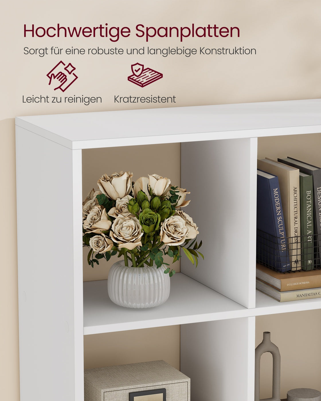 Offenes Bücherregal Mit 4 Ebenen - Freistehendes Regal Für Bücher Und Deko - Modernes Design