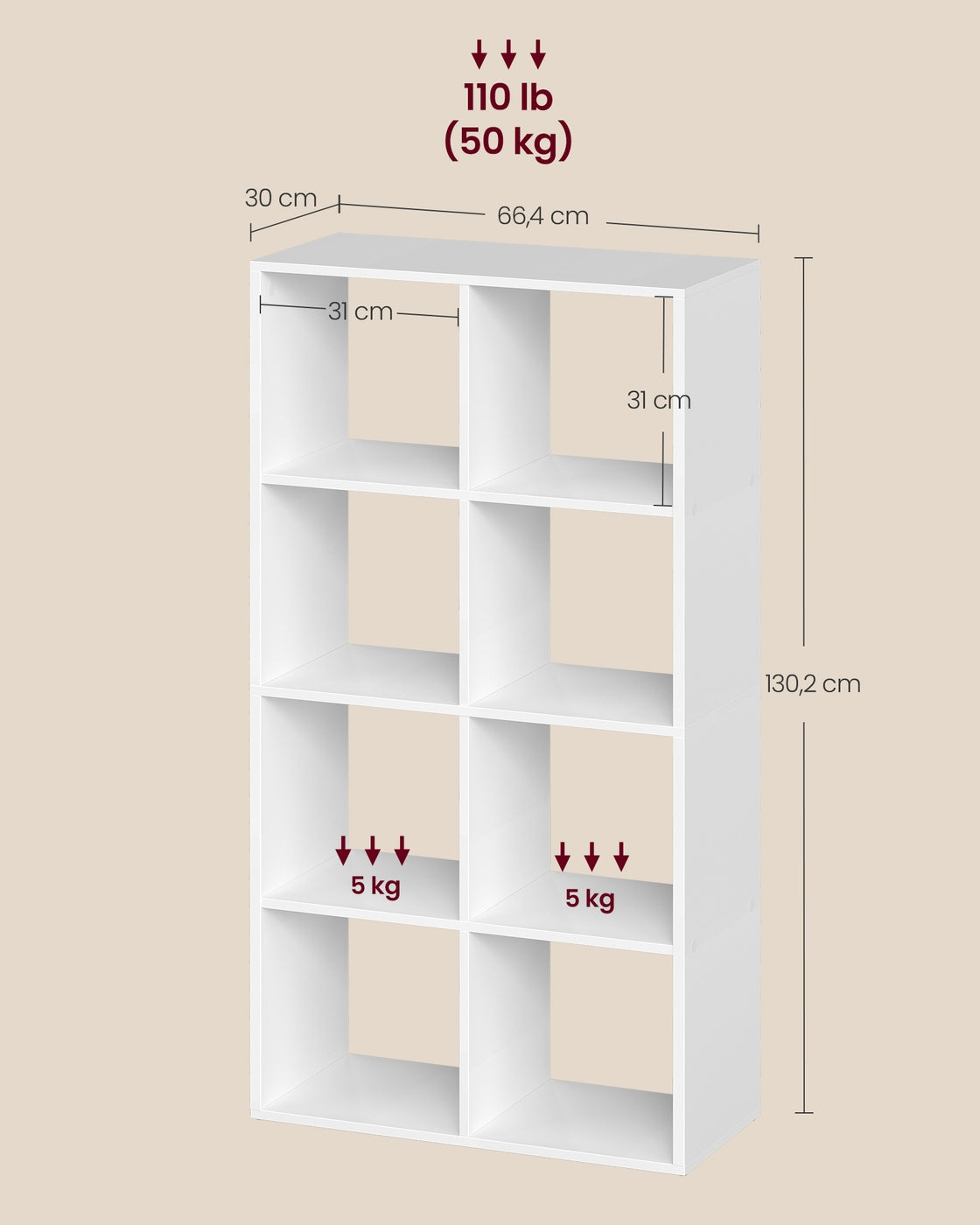 Offenes Bücherregal Mit 4 Ebenen - Freistehendes Regal Für Bücher Und Deko - Modernes Design