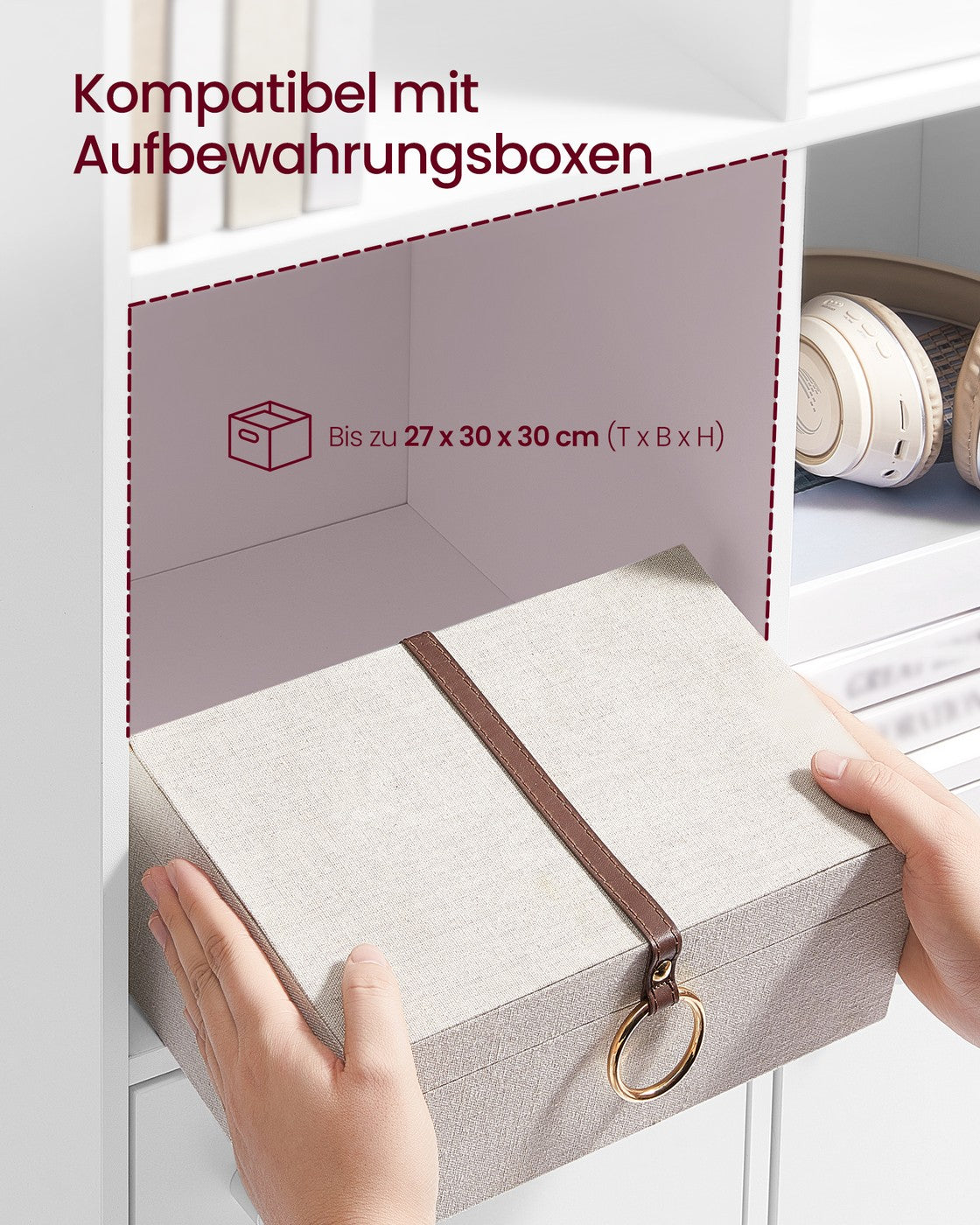 Bücherregal Mit Türen - 3 Ebenen Und 2 Fächern - Stilvoller Aufbewahrungsschrank