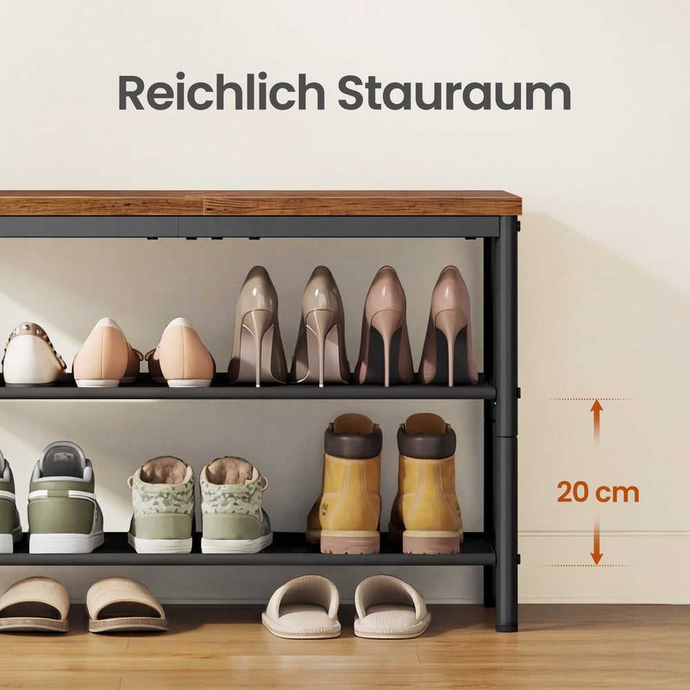 Metall-Schuhregal 3 Ebenen - Platzsparend - Für Flur Und Eingang