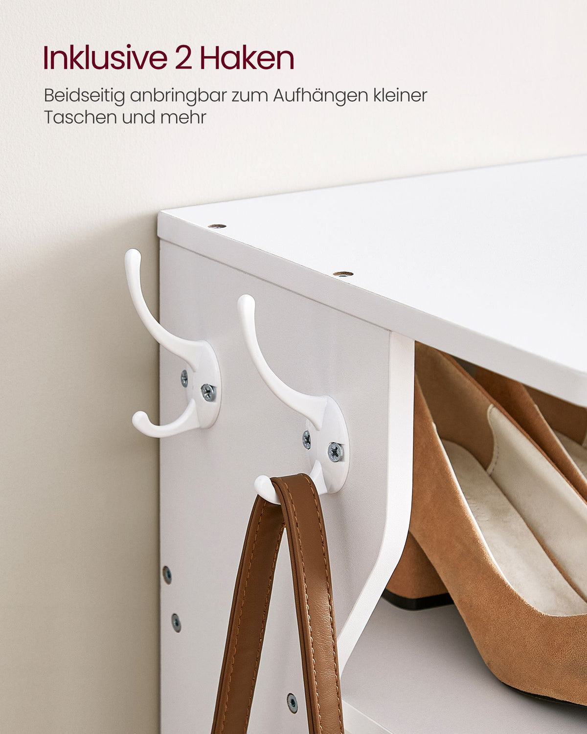 Schuhaufbewahrung – Schmales Schuhregal – 7 Ablagen – Freistehend – Platzsparend