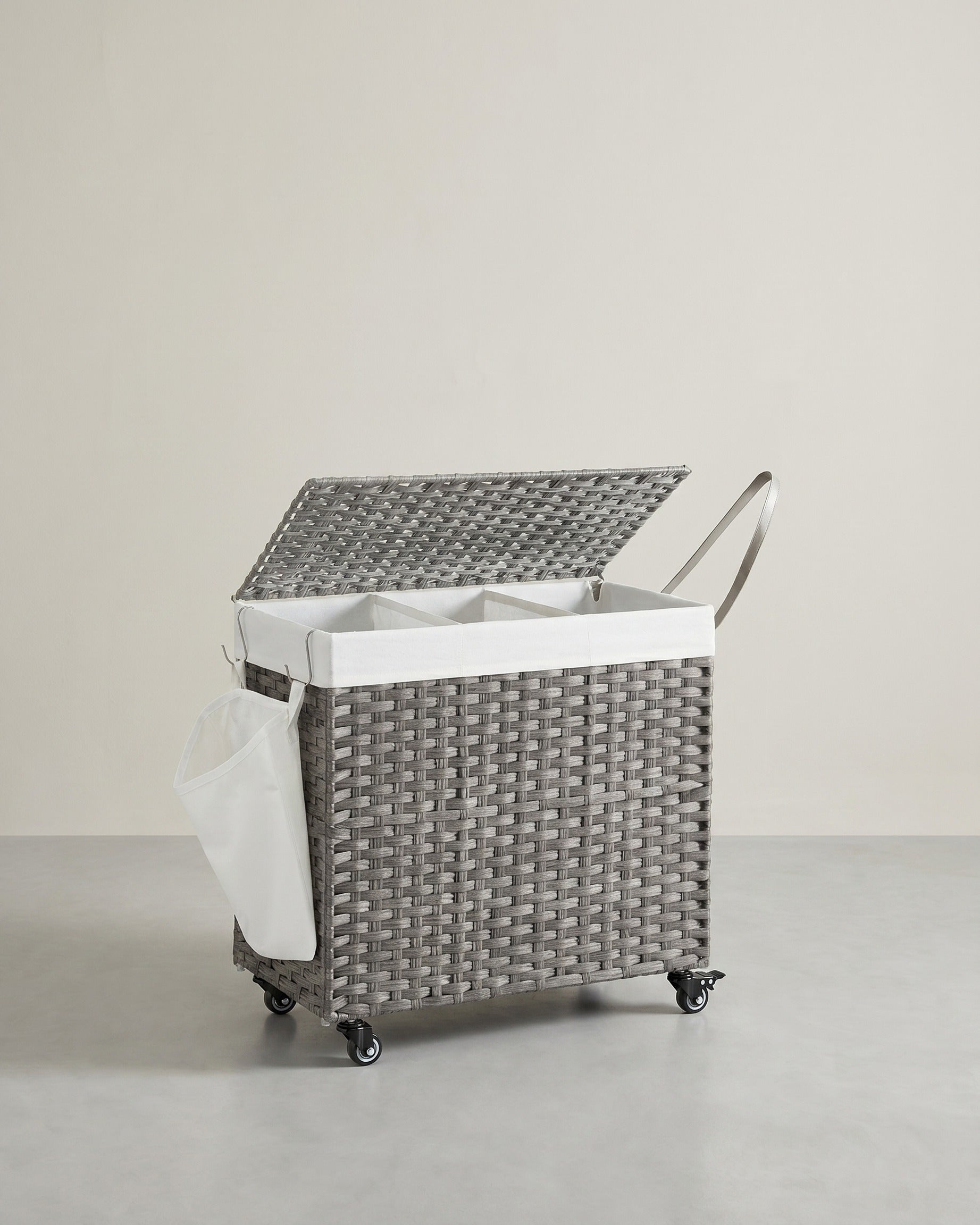 Handgeflochtener Wäschekorb – 140 oder 160 Liter Stauraum – Braun