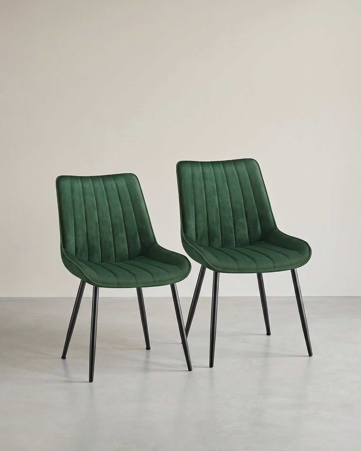 Esszimmerstuhl 2er-Set – ergonomisches Design – bequeme Polsterung – Stahlbeine