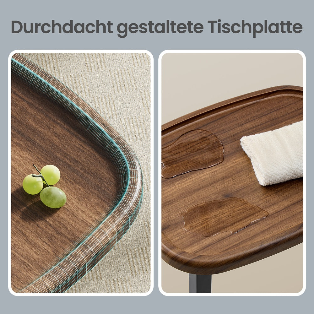 C-förmiger Beistelltisch Höhenverstellbar - Mit Rollen - Für Sofa Und Bett