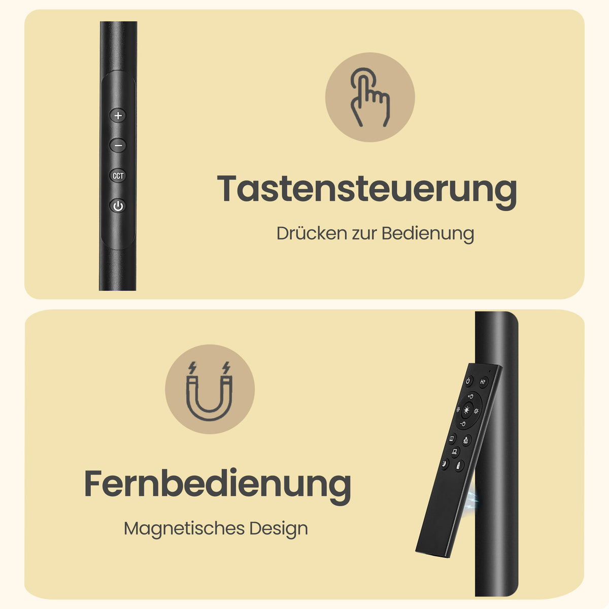 Stehlampe Mit Leselampe - Höhenverstellbar Mit Schwanenhals - Mit Fernbedienung