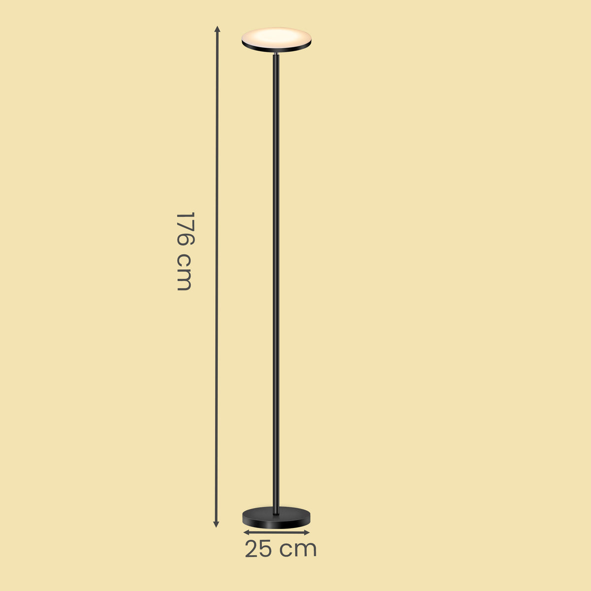 LED-Stehlampe 30W - Mit Drehbarem Kopf Und Fernbedienung - Für Wohnzimmer