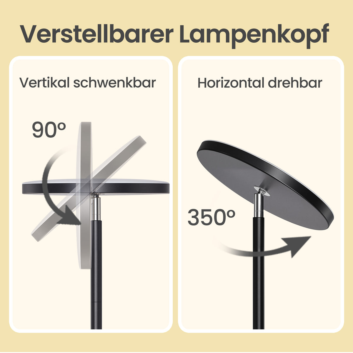 LED-Stehlampe 30W - Mit Drehbarem Kopf Und Fernbedienung - Für Wohnzimmer