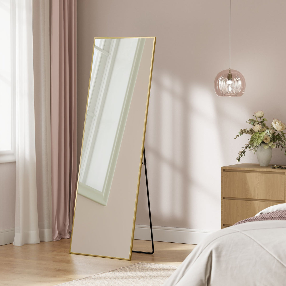 Standspiegel 160 x 50 cm - Bruchsicher Mit Aluminiumrahmen - Für Schlafzimmer