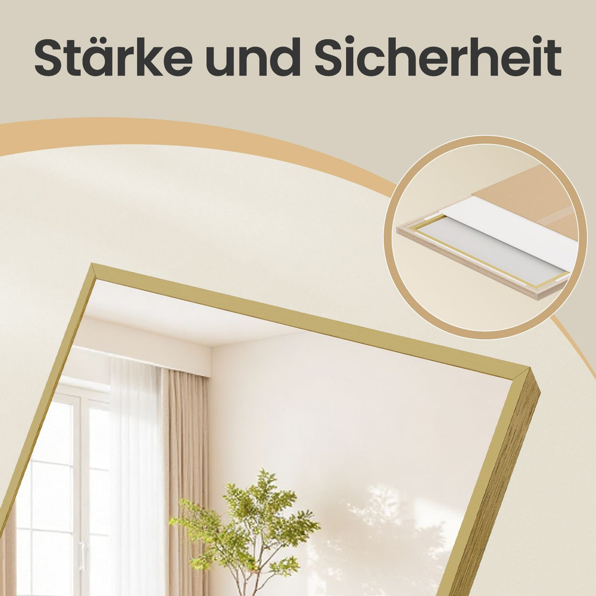Standspiegel 160 x 50 cm - Bruchsicher Mit Aluminiumrahmen - Für Schlafzimmer