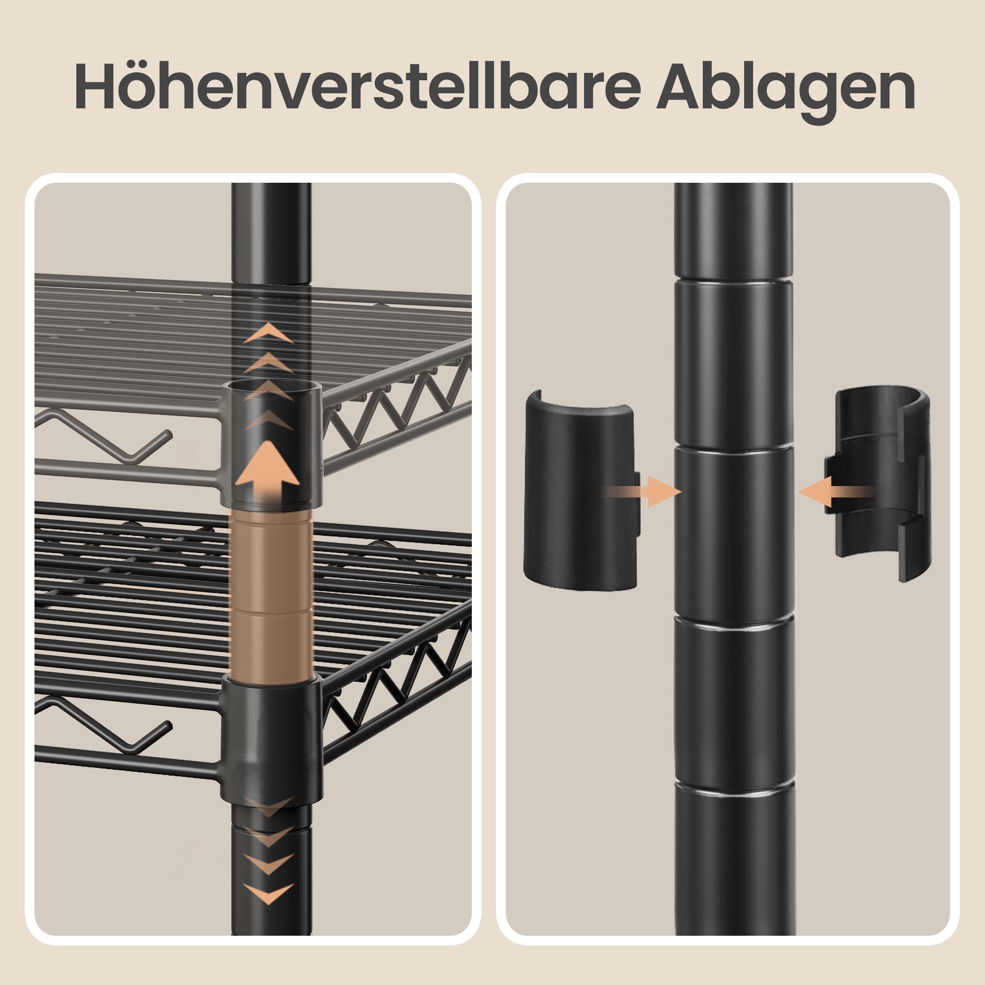 Metall-Regalschrank - Mit Verstellbaren Böden - Für Küche Und Lagerraum