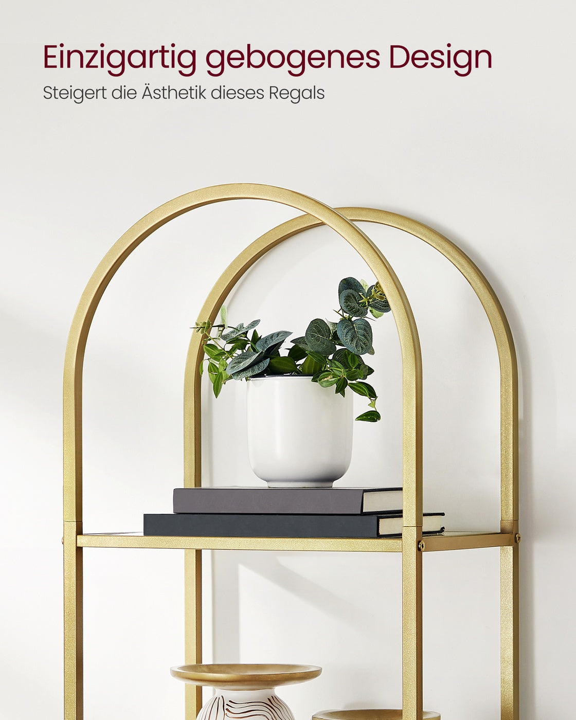 Bücherregal – 5-stufiges Bücherregal – Freistehend – Modernes Design