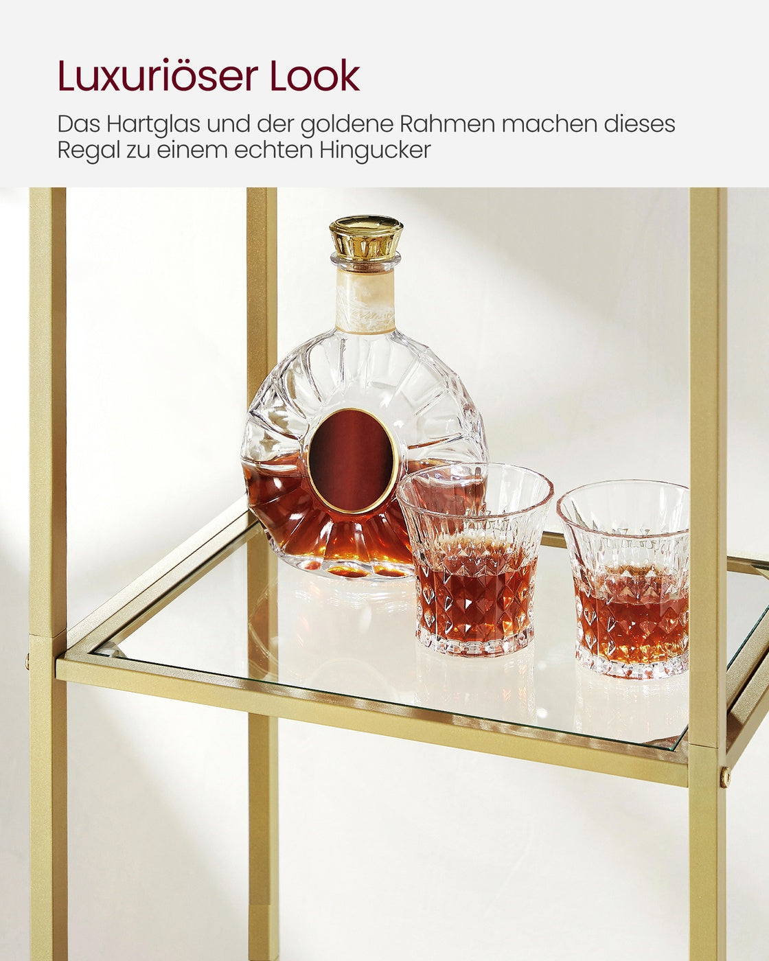 Bücherregal – 5-stufiges Bücherregal – Freistehend – Modernes Design