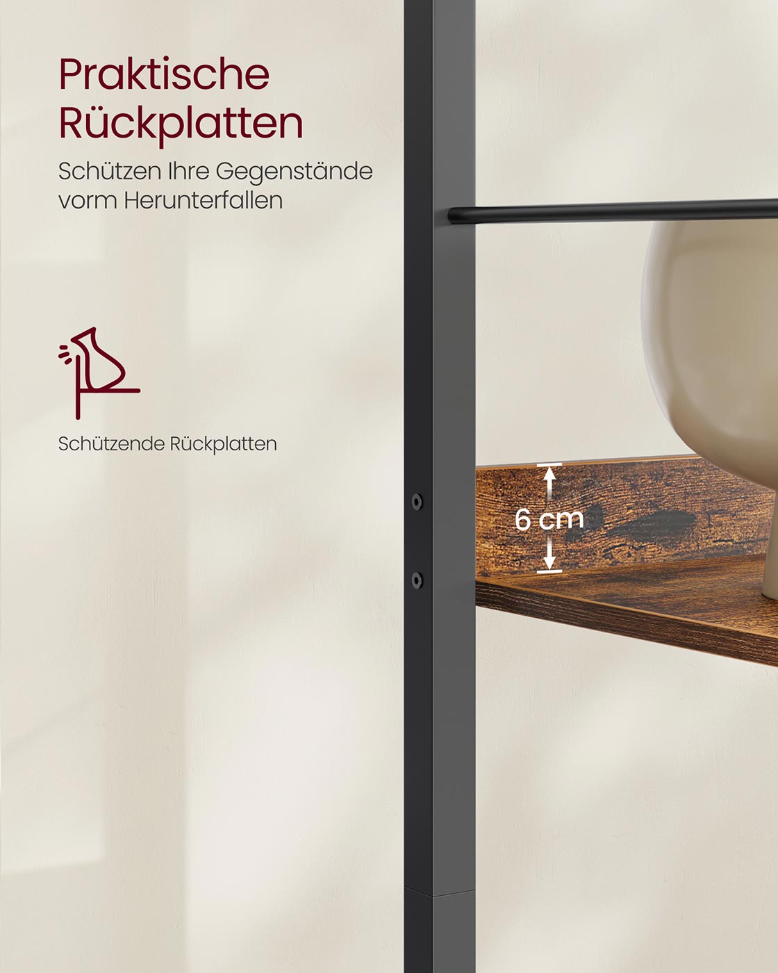 Industrielles Bücherregal – Lagerschrank mit 5 Regalen – Mehrere Höhen