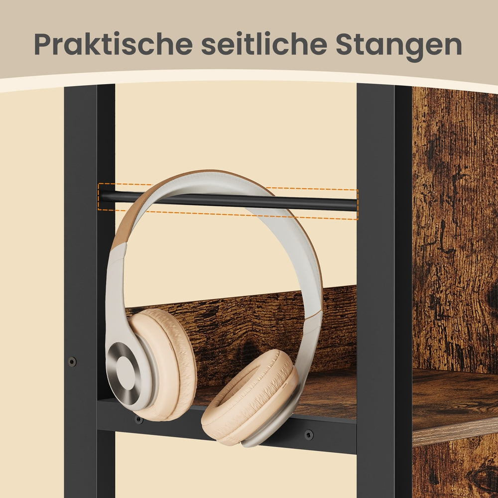 Offenes Regal Mit 3 Ebenen Und 6 Fächern - Fächerregal - Für Wohnzimmer Und Arbeitszimmer