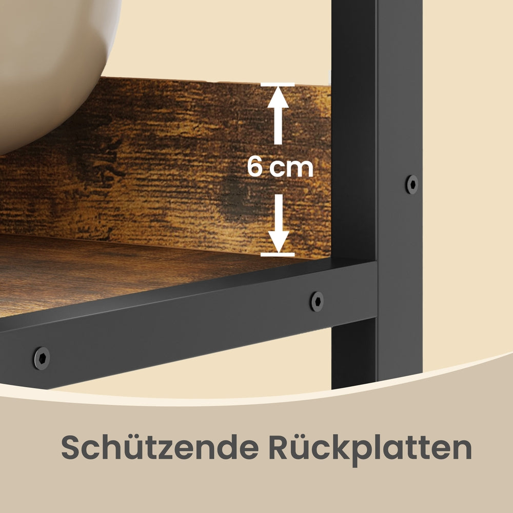 Offenes Regal Mit 3 Ebenen Und 6 Fächern - Fächerregal - Für Wohnzimmer Und Arbeitszimmer