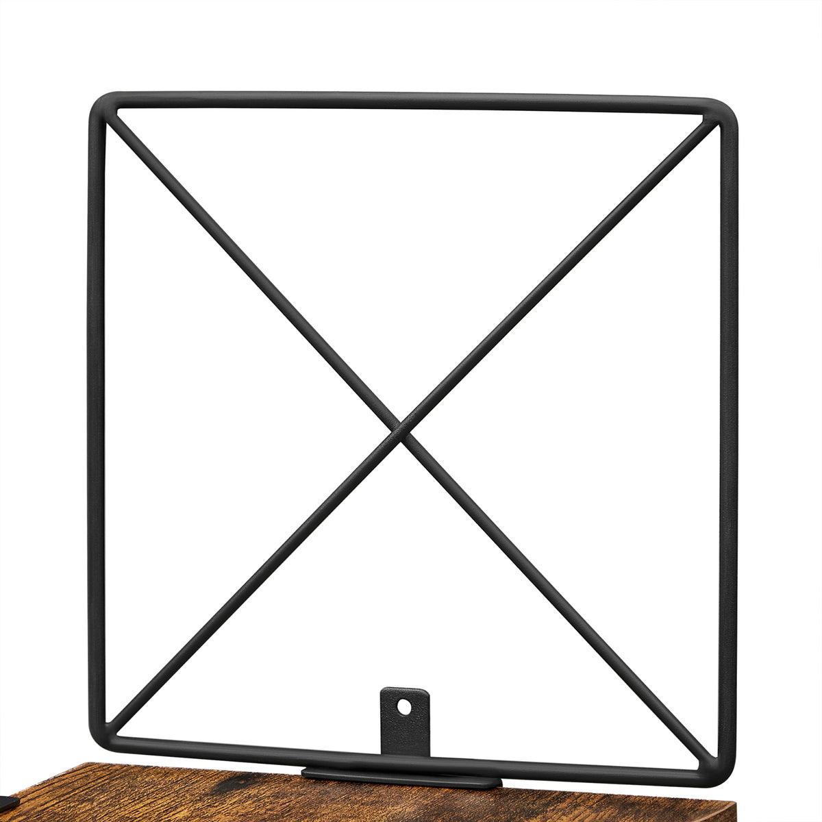 Eckregal zur Wandmontage – 5 Ebenen – Zickzack-Wandregal – 127,5 cm hoch – Rustikales Braun/Schwarz – platzsparend