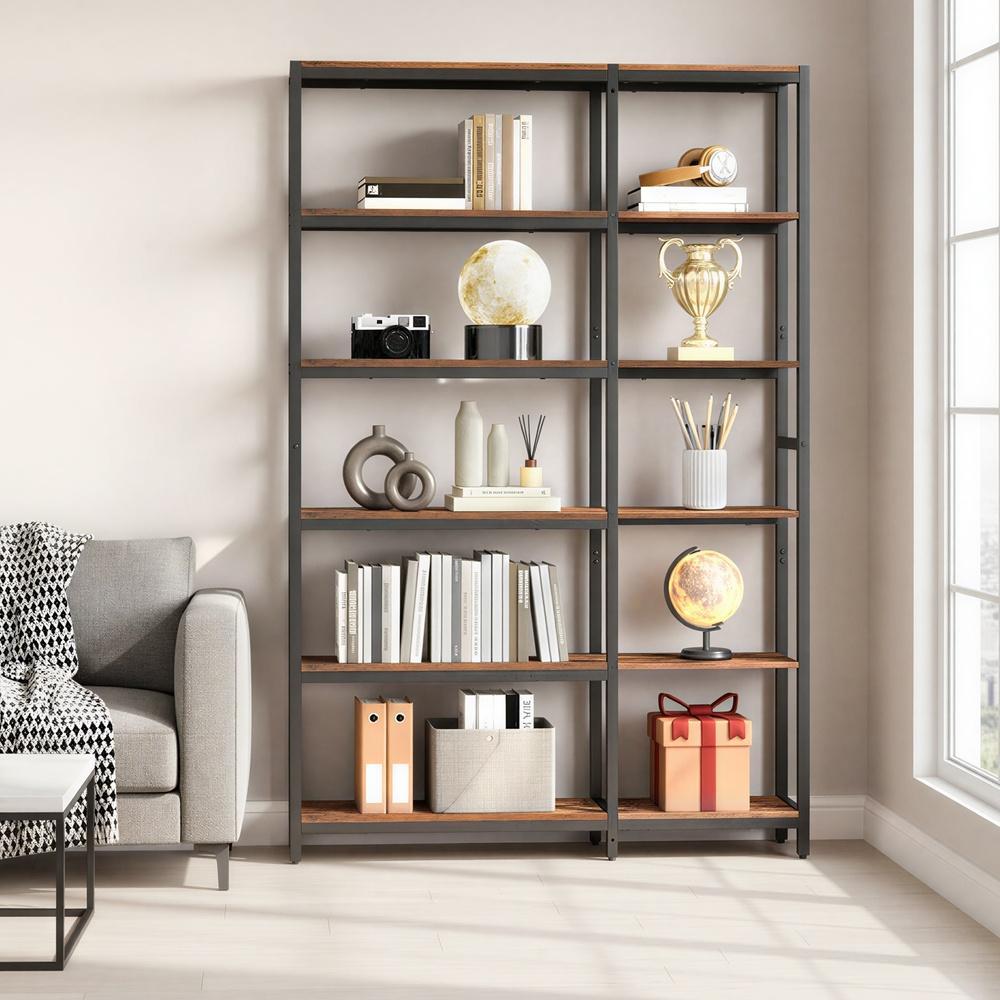 Bücherregal Mit 6 Ebenen - Eckregal Im Leiterstil - Für Wohnzimmer Und Arbeitszimmer