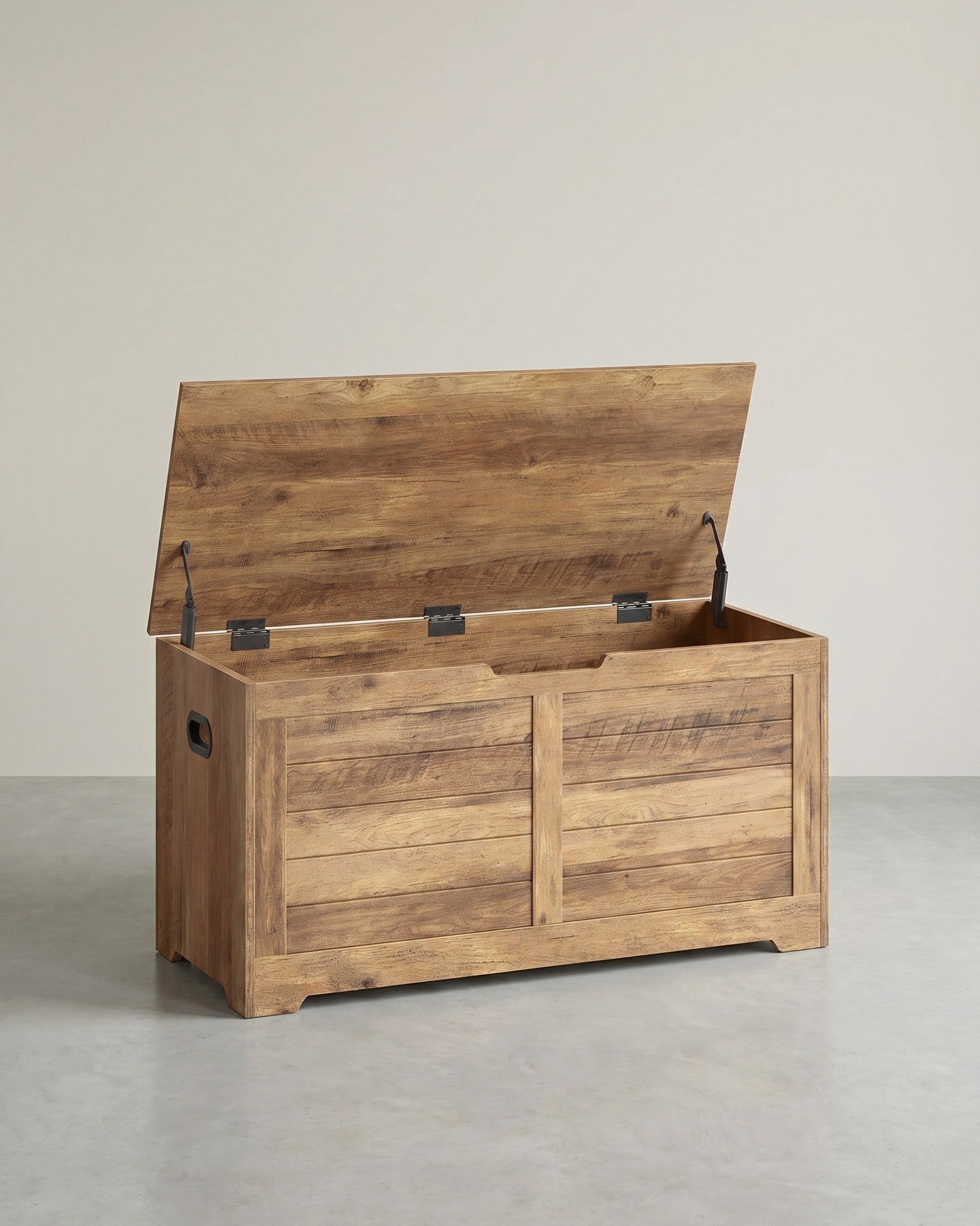 Aufbewahrungsbank mit Deckel – Schuhbank – Sitzbank mit hoher Tragkraft – Für Flur, Schlafzimmer oder Wohnzimmer – Honigbraun